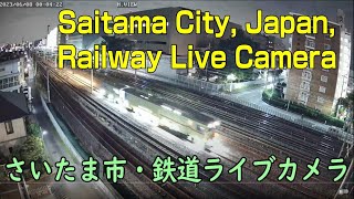 【フリー動画】夜間でも大雪が見やすい！さいたま市鉄道ライブカメラ・Saitama City Japan Railway Live Camera [upl. by Nicodemus]