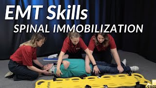 Spinal Immobilization Supine Patient  EMT Skill [upl. by Den]