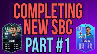 COMPLETING NEW SBC PART 1 ICARDI STERLING AND OTHER IN MADFUT 22 [upl. by Litch260]