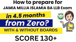 Jamia Millia Islamia BA LLB Entrance 2025 Preparation Strategy in45 months from ZeroJMI 5 year Law [upl. by Yenahpets]