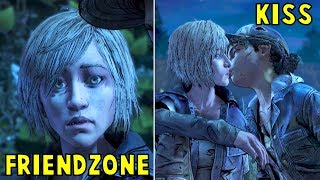 Clem Friendzone vs Kiss Violet ROMANCE All Choices The Walking Dead The Final Season Episode 2 [upl. by Etsirk]