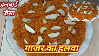 हलवाई के जैसा स्वादिष्ट गाजर का हलवा। Gajar Ka Halwa Recipe [upl. by Arahsit68]