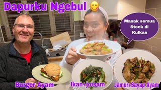 Masak Semua Yg Ada di Kulkas seblm Berangkat LiburanAyam Burgerjoisam amp sayap Ayam jamur [upl. by Maggie]