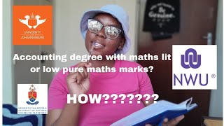 Doing an accounting degree with maths lit or low maths marks  Is it possible  Freshers ❤️ [upl. by Petronia]