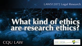 What kind of ethics are research ethics [upl. by Milda]