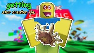 Getting the Star Creator Pie Exclusive in the Classic Event Roblox [upl. by Elleinnod]