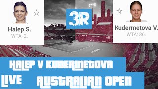 Simona Halep vs Veronika Kudermetova Match Live 3R  Australian Open 2021 [upl. by Daren]