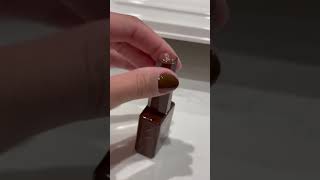 Stunning and LongLasting ColoCANNIGelPolish shortsDarkBrownNails HighGlossNails NailArt DIYM [upl. by Drahsir]