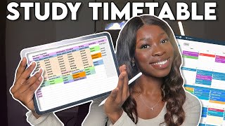 HOW TO MAKE THE BEST STUDY TIMETABLE that youll actually stick to ✨📚 [upl. by Marler]