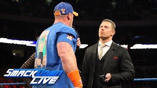 John Cena and The Miz engage in a war of words on quotMiz TVquot SmackDown LIVE Feb 28 2017 [upl. by Budde]