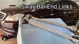 Sway Bar Link Replacement  Mercedes E Class W212 [upl. by Ahsiemal]