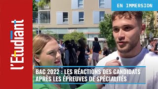 quotJe pense avoir 17 quot Les réactions des lycéens après lépreuve de spécialité du bac 2022 [upl. by Eylrac]