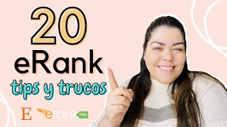 20 eRank Tips Y Trucos  Vender En Etsy  Etsy Español  Nancy Badillo [upl. by Stanwin]