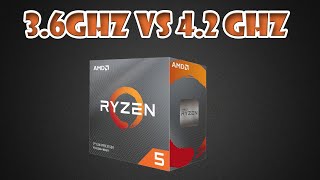 Ryzen 5 3600 36 GHz vs 42 GHz1080pUltra settings [upl. by Ettenahc324]