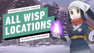 Pokemon Legends Arceus  All Wisp Locations Alabaster Icelands [upl. by Froehlich]