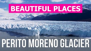 Perito Moreno Glacier from drone  4k video  Argentina Patagonia from above [upl. by Ayouqes]