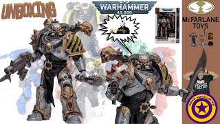 McFarlane Toys Warhammer 40000 Chaos Space Marines Iron Warrior Unboxing [upl. by Chemaram]