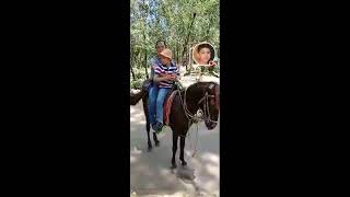 quot First time to ride a horsequot By Kyle Castro horse horsebackriding rides [upl. by Henebry]