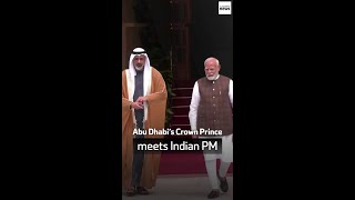 Abu Dhabi’s Crown Prince meets Indian PM [upl. by Anuahsed]