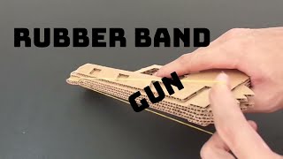 DIY Rubber Band Gun by Cardboard [upl. by Furiya796]