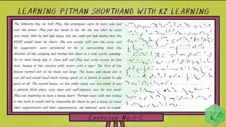 Pitman Shorthand  700 Words Exercise No1 110 WPM  KZ Learning [upl. by Annohs]