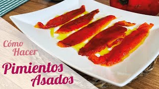 PIMIENTOS ASADOS AL HORNO  Receta fácil para asar pimiento rojo [upl. by Trebornhoj]