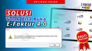 SOLUSI  This program is generated by unregistered Jar2Exe and it has expired to run for DEMO use [upl. by Grussing]