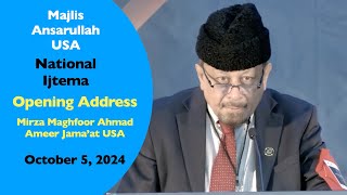 Opening Address  Majlis Ansarullah USA National Ijtema [upl. by Lemkul901]