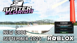 Roblox Jupiter Florida New Code September 2024 [upl. by Moynahan]