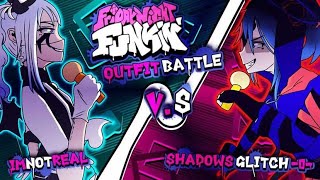 Gacha Outfit Battle  Shadows Glitch vs ImNotReal  Collab [upl. by Edy]