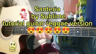 santeria tutorial guitar reggae version 😍😍😍😍😍 [upl. by Brantley]