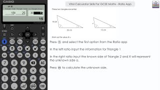 Vital Calculator Skills For GCSE Maths  Ratio App  fx83GTCW fx85GTCW casiocalculator [upl. by Intosh]