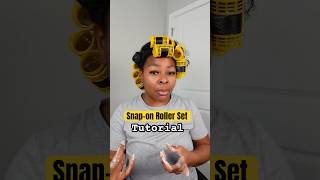 How to install Snapon rollers onto natural hair for a curly hairstyle 💛 snaponrollers rollerset [upl. by Aeki]