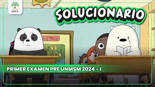 🔴 SOLUCIONARIO PRIMER EXAMEN PRE SAN MARCOS 2024I 🌱 [upl. by Combs622]