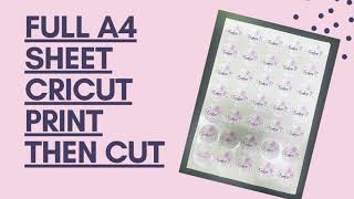 Full A4 Sheet Hack for Cricut Print then Cut Tutorial [upl. by Pownall]