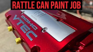 Rattle Can  DIY Candy Apple Red Painted Valve Cover [upl. by Three]