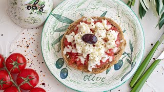 Greek Dakos Salad from the Island of Crete [upl. by Lerret]