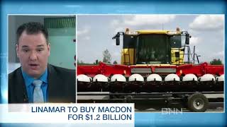 Linamar set to buy Macdon for 12 Billion  BNN December 2017 [upl. by Kizzie]