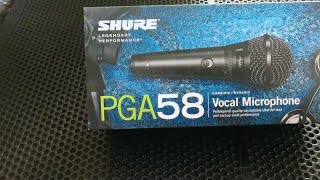 SHURE PGA 58 MIC UNBOXING amp REVIEW [upl. by Dnalerb155]