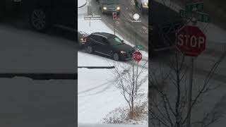 Cars Crash in Calgary Snow [upl. by Josy711]