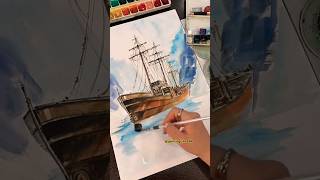 Water coloring painting tutorial for beginners fyp foryou learn watercolor beginners tutorial [upl. by Hanauq]