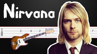 Sliver  Nirvana Bass Guitar Tabs Bass Guitar Tutorial [upl. by Ycnaf]