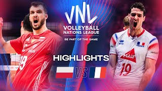 🇵🇱 POL vs 🇫🇷 FRA  Semi Finals  Highlights  Mens VNL 2024 [upl. by Lleddaw]