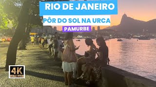 4K Noite na Mureta da Urca Caminhada com vistas deslumbrantes do Rio de JaneiroRJ [upl. by Mahseh]