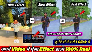 Vn app video editing Tutorial  Blur effect video kaise banaye  slow fast motion video kaise banaye [upl. by Bristow736]