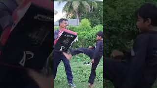 kick Pad Practice Pencak Silat Training Center Sarupathar [upl. by Sipple]