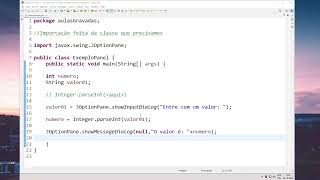 Programação Estruturada  Vídeo 02  Entrada de dados com JOptionPane [upl. by Franciscka]