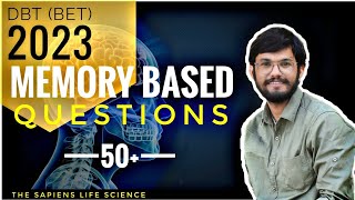 DBT BET 2023 MEMORY BASED QUESTIONS  DETAILED LECTURE BY KAMLESH SAPIENS [upl. by Sassan]