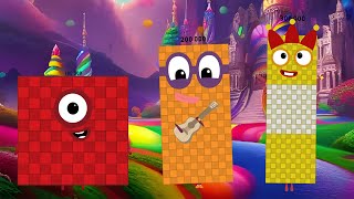 Numberblocks Band ReTake Hundreds of Thousands 1000001000000 remix [upl. by Nura428]