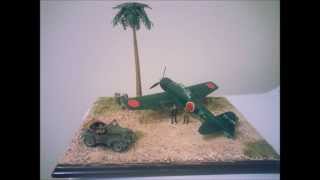 148 Hasegawa a6m3 zero type 32 Diorama [upl. by Willner]